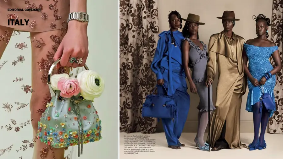 Jimmy Choo editorial publication, page 17 of 46